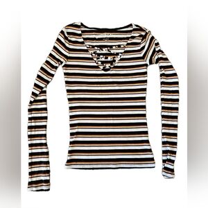 Aero Seriously Soft Ribbed Striped Long-Sleeve Tee